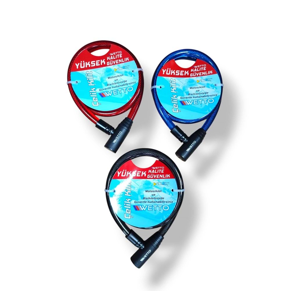 Halat Kilit 12 mm-80 cm Renkli ZONGLİ