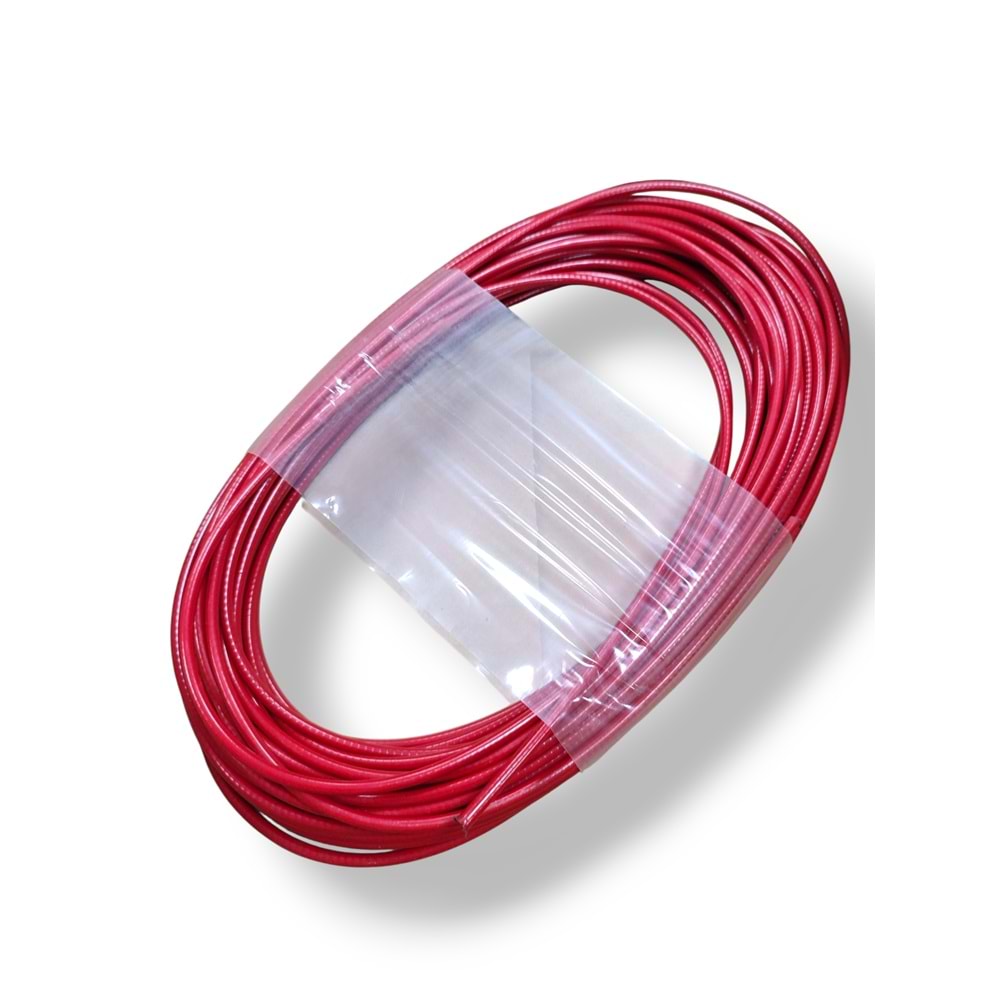 Bisiklet Fren - Vites Dış Kablo 5 mm Teflonlu Kırmızı ( 25 Metre)