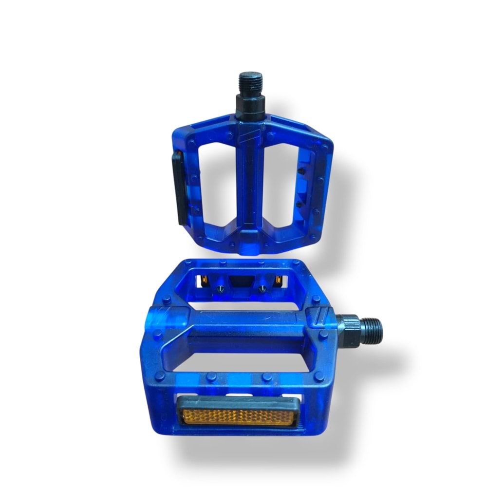 Mtb Geniş Pedal Şeffaf Bilyalı Mavi