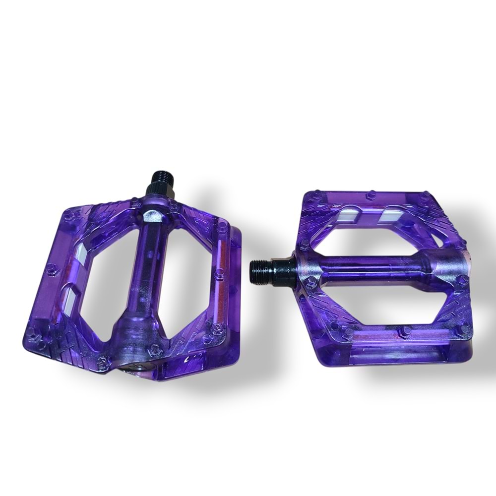 Mtb Geniş Pedal Şeffaf Bilyalı Mor