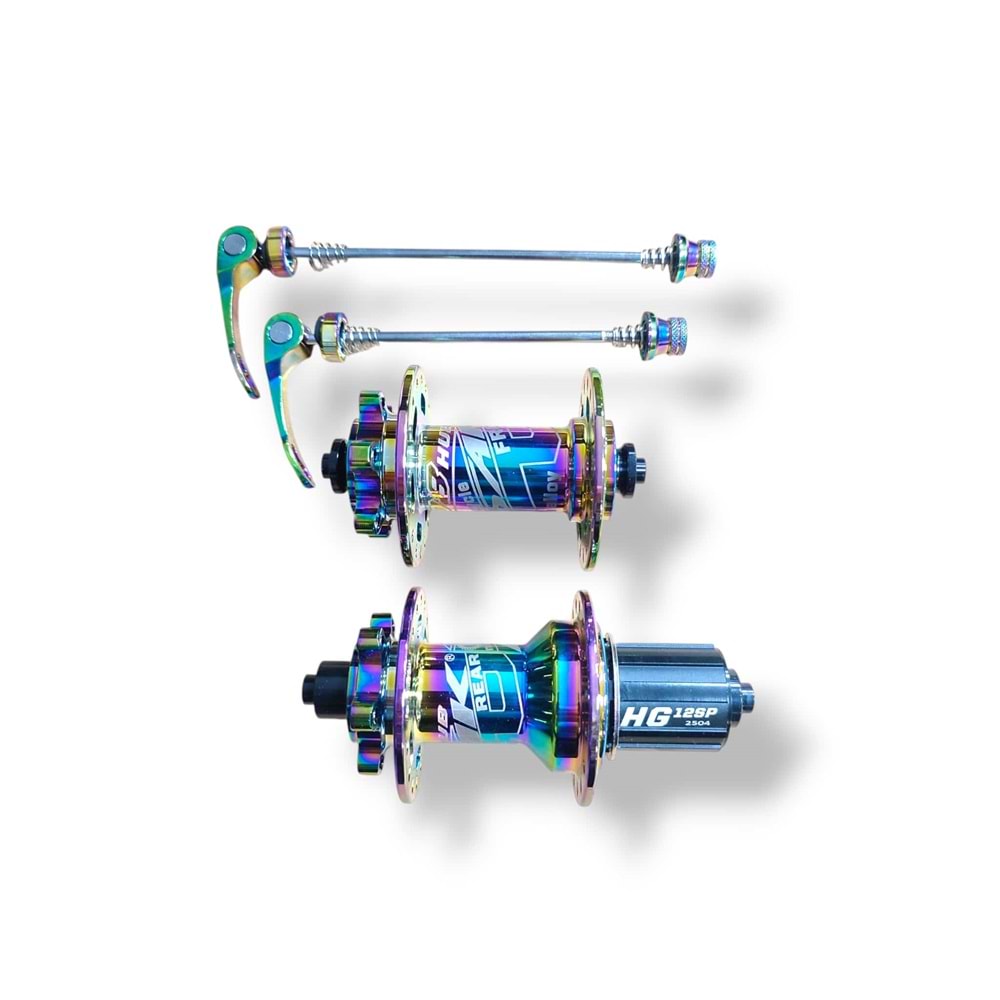 Bisiklet Ön-Arka Göbek Takımı 32 Delik PASAK (RAİNBOW)