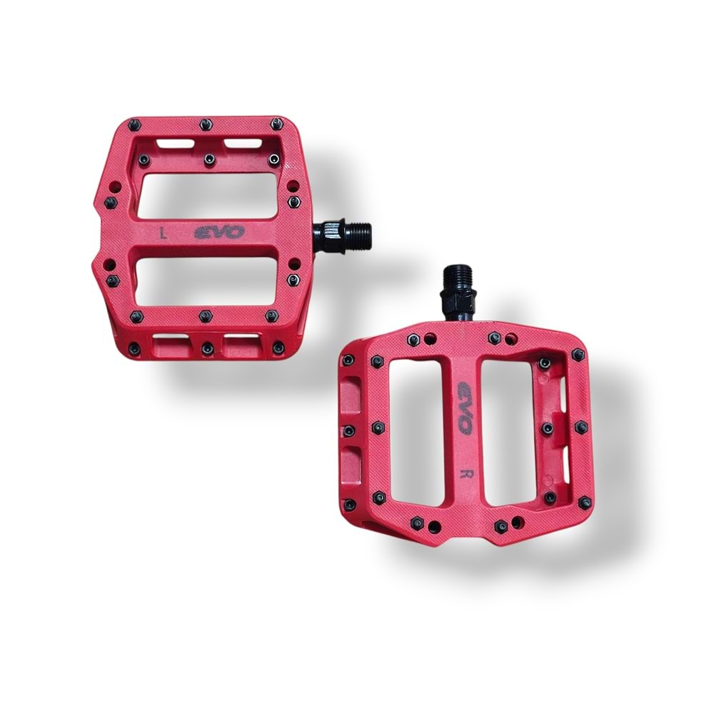 Renkli Pedal Rulmanlı - Çivili KIRMIZI