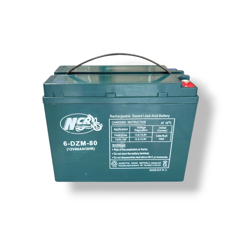 Akü 12V 80A Elektrikli Bisiklet ( 3 Tekerli Kasalı )