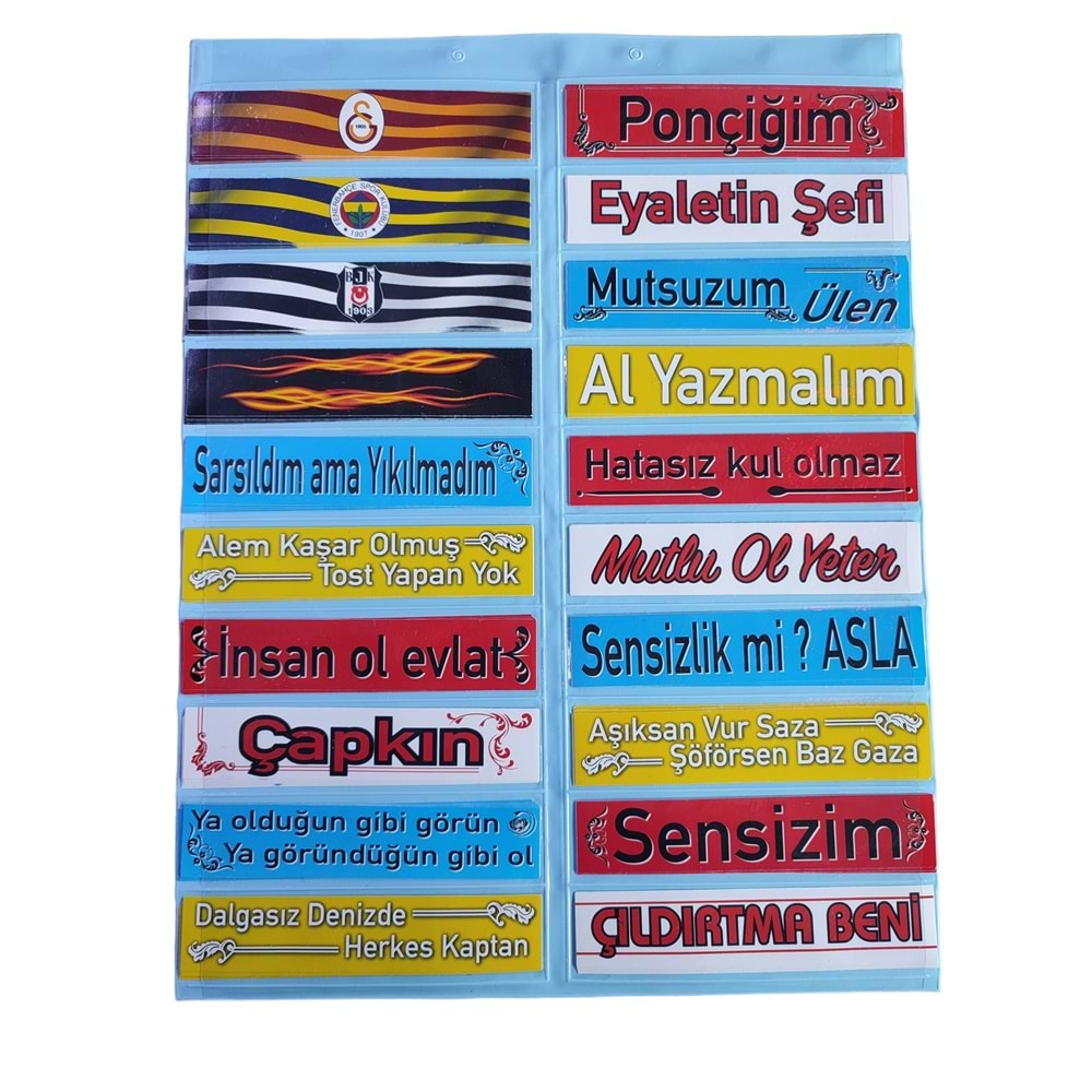 Yazı Seti Sticker 100 Lü Paket