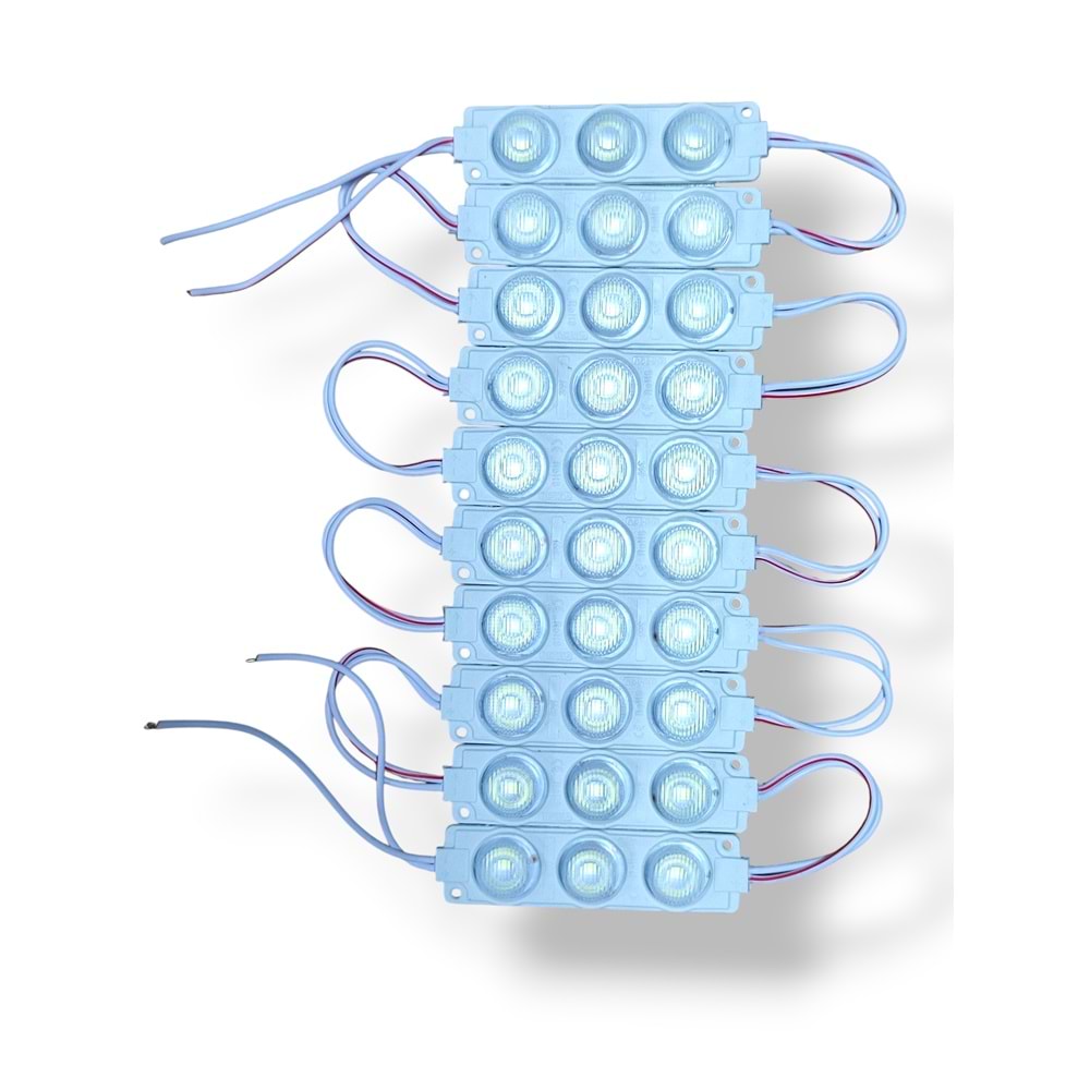 Parmak Led 12 Volt Camlı 10 Lu Set BEYAZ