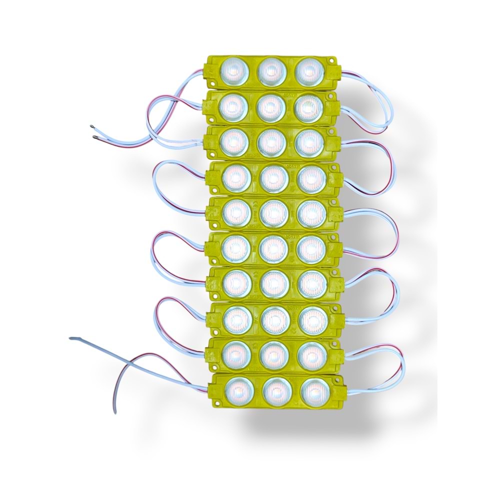 Parmak Led 12 Volt Camlı 10 Lu Set SARI