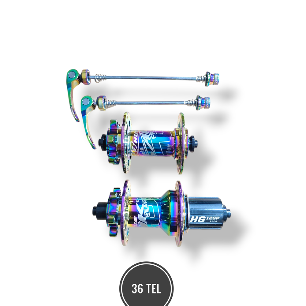 Bisiklet Ön-Arka Göbek Takımı 36 Delik PASAK ( RAİNBOW ) HUB Sesli