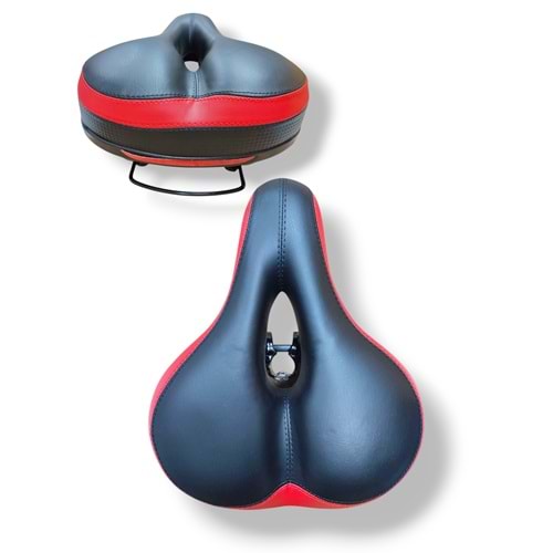 Yaylı Bisiklet Selesi Kırmızı Desen YK-1