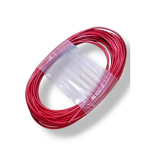 Bisiklet Fren - Vites Dış Kablo 5 mm Teflonlu Kırmızı ( 25 Metre)