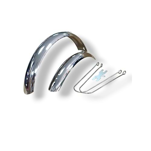 16 Jant Bisiklet Sac Çamurluk Takımı Oval Nikel