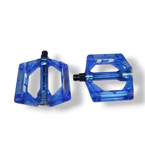 Mtb Geniş Pedal Şeffaf Bilyalı Mavi