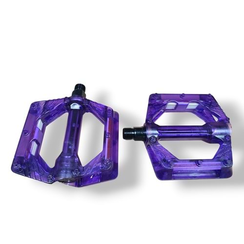 Mtb Geniş Pedal Şeffaf Bilyalı Mor