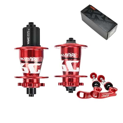 Bisiklet Ön-Arka Göbek Takımı 32 Delik ARC-T039 ( KIRMIZI )