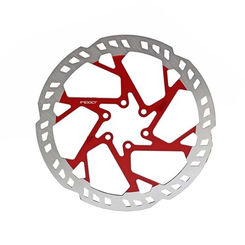 Disk Rotor 180 mm 6 Vidalı Kartlı 2.3 mm Kalın Kırmızı İMPACT
