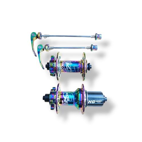 Bisiklet Ön-Arka Göbek Takımı 32 Delik PASAK (RAİNBOW)