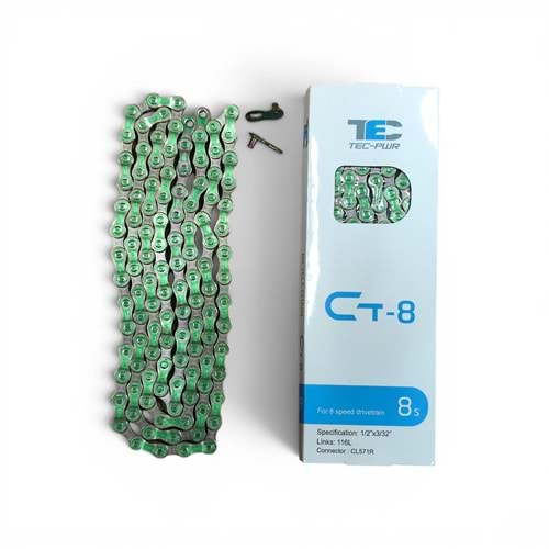 MTB 7-8 Vites Zincir RAİNBOW (İmperial Yeşil) Orjinal KMC-TEC