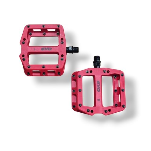 Renkli Pedal Rulmanlı - Çivili KIRMIZI