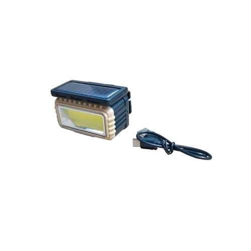 Kafa Lambası 5W Güneş Enerjili + Usb Şarjlı
