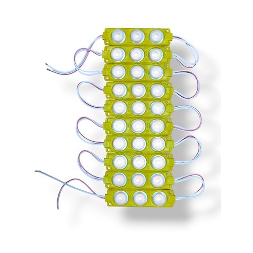 Parmak Led 12 Volt Camlı 10 Lu Set SARI