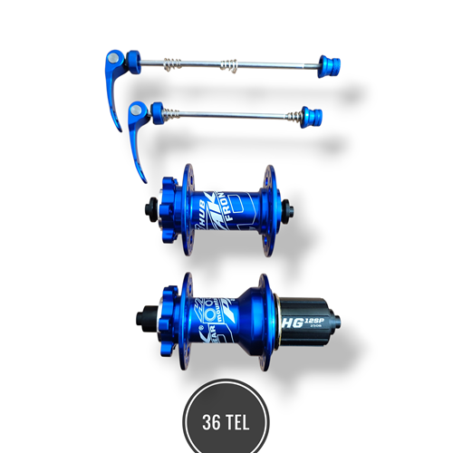 Bisiklet Ön-Arka Göbek Takımı 36 Delik PASAK ( MAVİ )