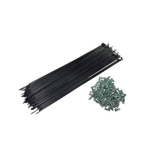 Bisiklet Jant Teli 2mm*285mm Siyah (1 grosa - 144 Adet)