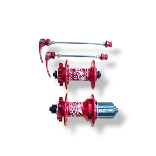 Bisiklet Ön-Arka Göbek Takımı 32 Delik PASAK ( KIRMIZI )