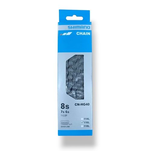 Zincir 6/7/8 Vites CN-HG40 116 Bakla SHİMANO
