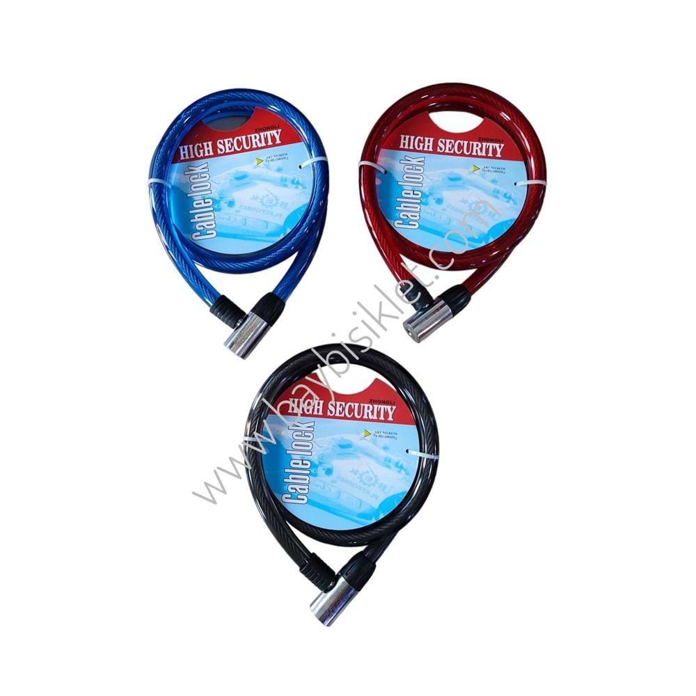 Halat Kilit 18 mm - 120 cm Zongli Metal Başlı