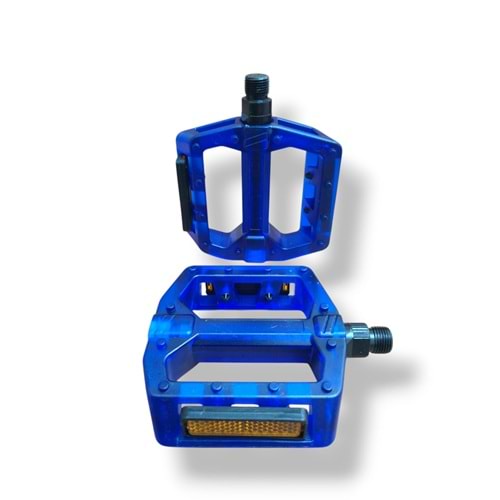 Mtb Geniş Pedal Şeffaf Bilyalı Mavi