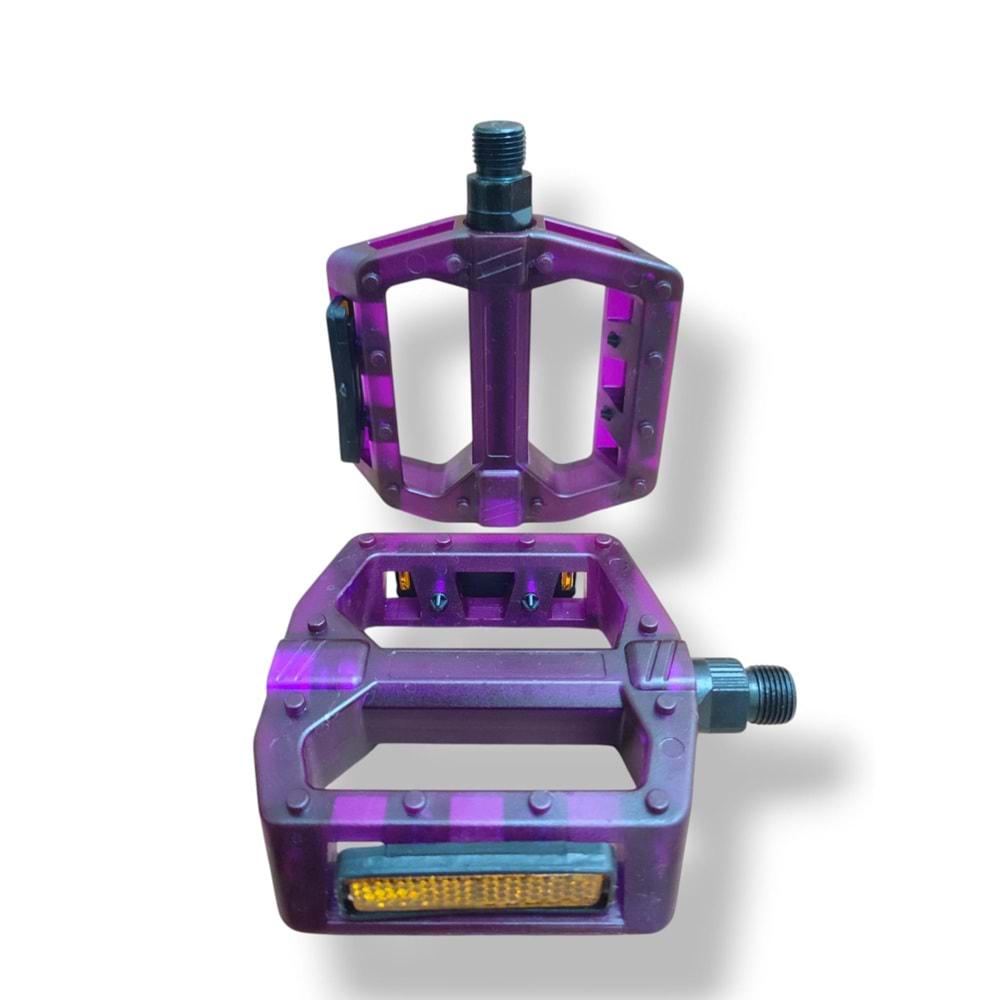 Mtb Geniş Pedal Şeffaf Bilyalı Mor