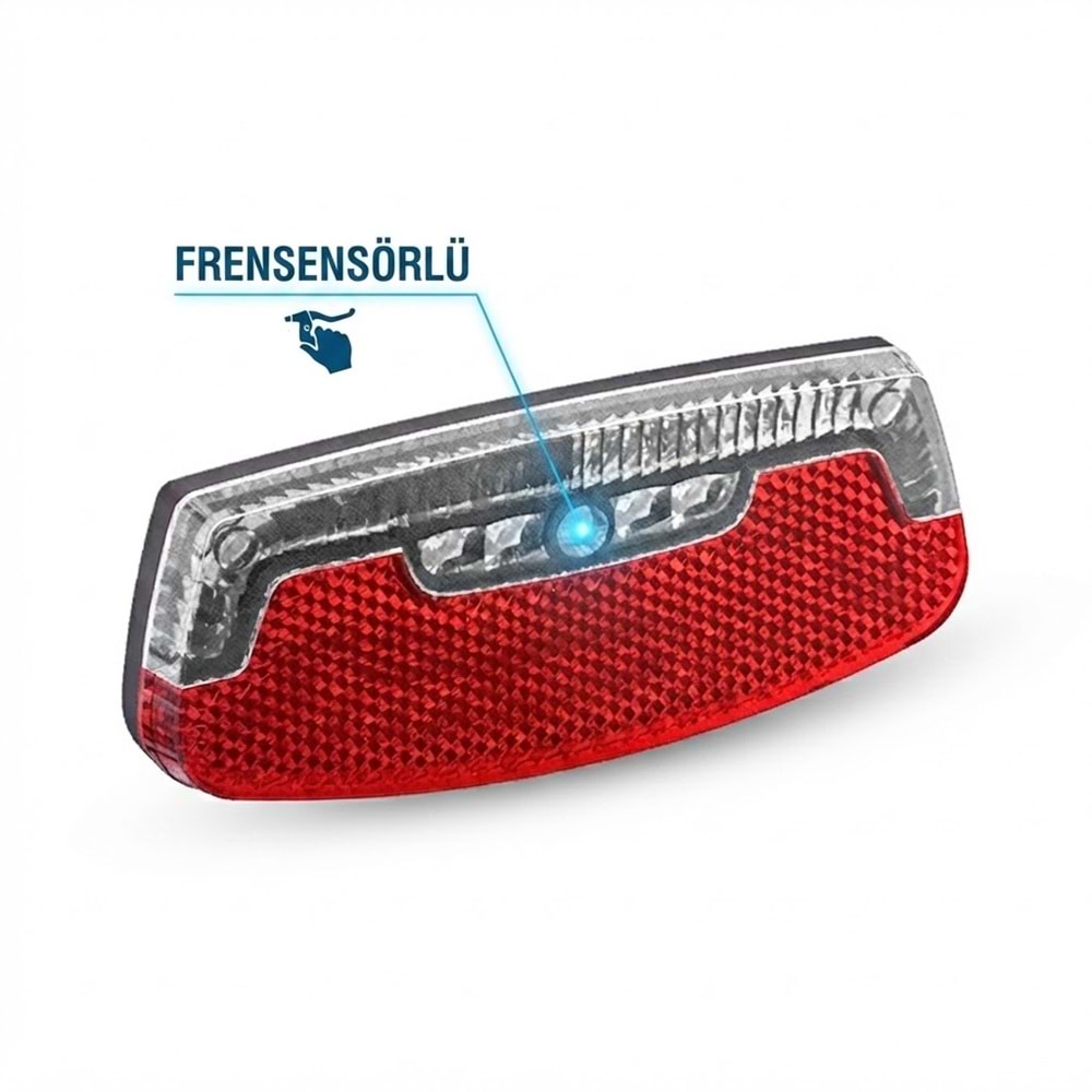 Stop Lambası Otomatik Sensörlü Pilli 6 Led ROUTE PLUS