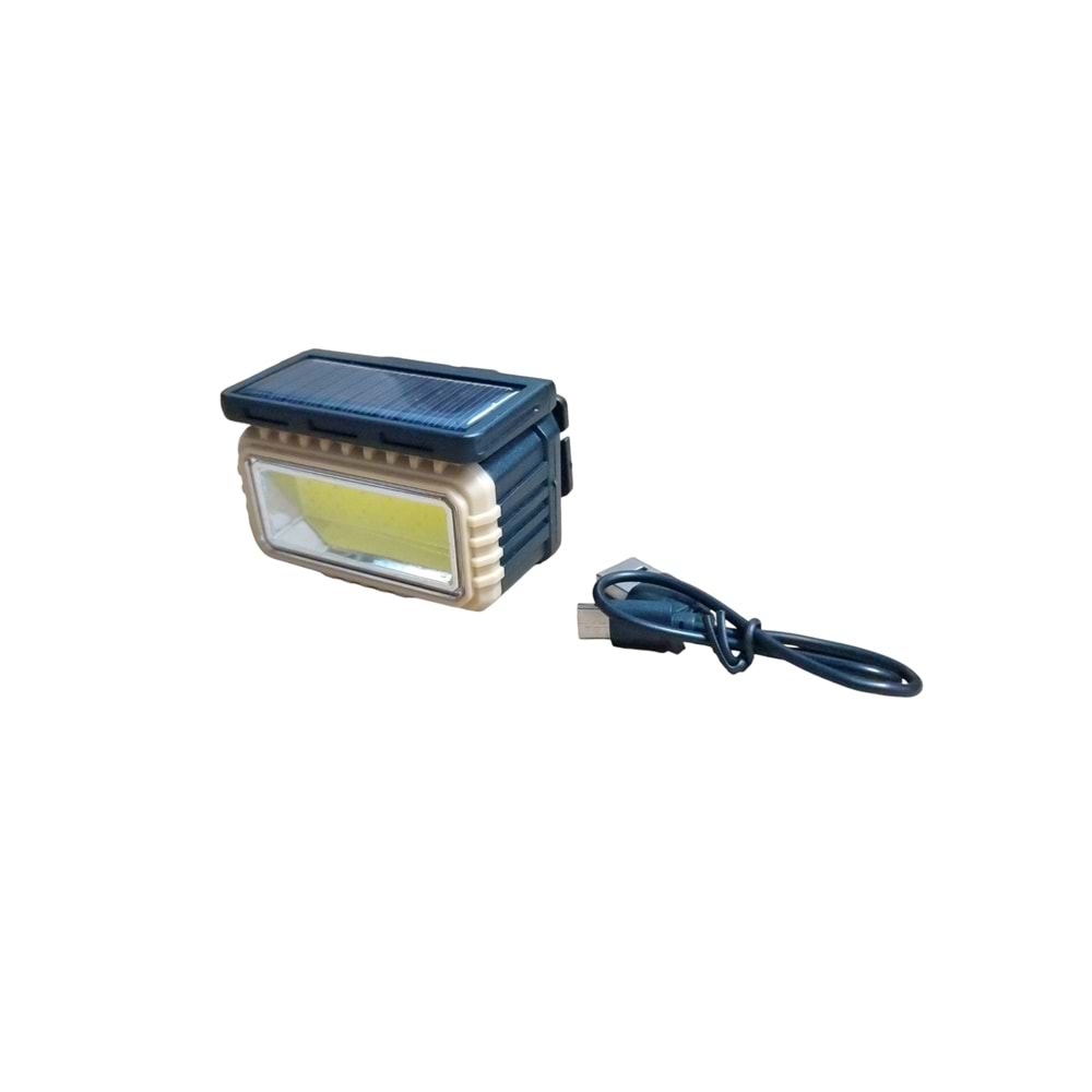 Kafa Lambası 5W Güneş Enerjili + Usb Şarjlı